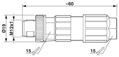 Соединитель для датчика/исполнительного устройства-SACC-MS-8QO-0,5-CL SCO
