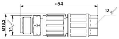 Соединитель для датчика/исполнительного устройства-SACC-M12MS-4QO-0,34-VA