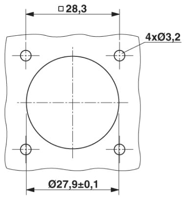 Четырехгранный монтажный фланец-RF-Z0003
