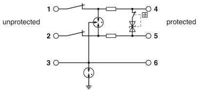 Устройство защиты от перенапряжений-TTC-6-1X2-F-M-24DC-UT-I