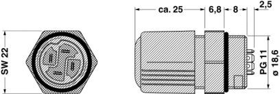 Проходная деталь-Q 0,75/4FL/11-11KU-ESA