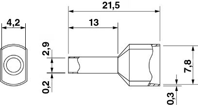 Кабельный наконечник-AI-TWIN 2X 2,5-16 BU