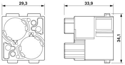 Модуль для установки контактов-HC-M-02-EMC-F
