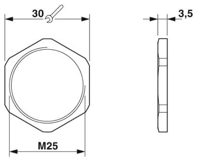 Контргайка-A-INL-M25-N-S