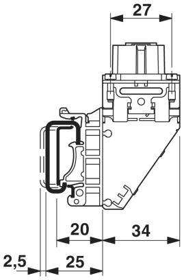 Адаптер клеммного модуля-HC-B 16-A-DT-PEL-F
