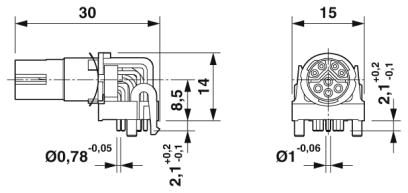 Встраиваемая гнездовая часть разъема-SACC-CI-M12FSY-8CON-L90