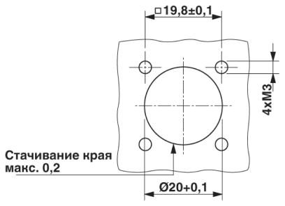 Аппаратн. соединитель, передняя стенка-RF-12P1S8AAD00