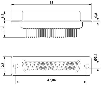Контактная вставка D-SUB-CUC-DSI-J1STZ-S/DSLSC25