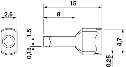Кабельный наконечник-AI-TWIN 2X 0,5-8 WH