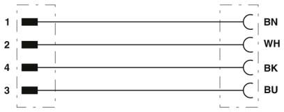 Силовой кабель-SAC-4P-M12MSL/0,3-105/FSL
