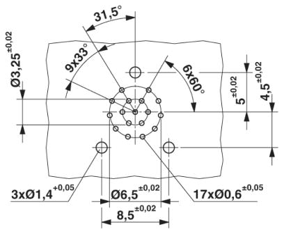 Встраиваемые разъемы-SACC-CI-M12MS-17CON-L180 THR