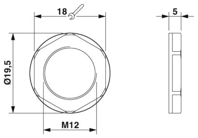 Контргайка-A-INL-M12-P-LG