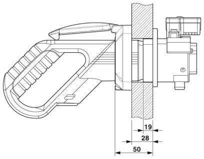 Сетевая зарядная розетка-EV-T2M3SE12-1AC32A-0,7M6,0E12