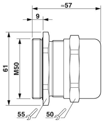 Кабельный ввод-G-INS-M50-M68N-NNES-S
