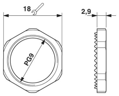 Гайка ЭМВ-SACC-PG9-KD-NUT-SH