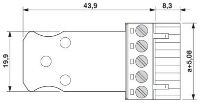 Разъем печатной платы-MSTB 2,5/ 8-STZ-5,08
