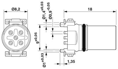Встраиваемые разъемы-SACC-CIP-M12FSB-5P SMD R32