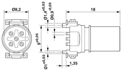 Встраиваемые разъемы-SACC-CI-M12FSB-5P SMD R32