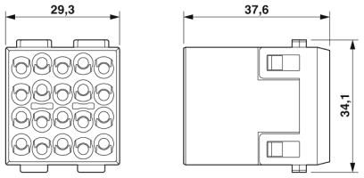 Модуль для установки контактов-HC-M-20-CT-M