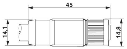 Кабель для датчика / исполнительного элемента-SAC-17P-1,5-35T/FS SH SCO