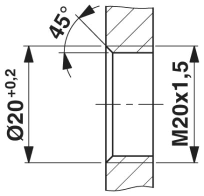 Проходная деталь-SACC-E-M12MS-8CON-M20/0,5