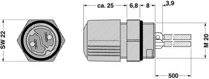 Проходная деталь-Q 1,5/2A50/11-M20KU-ESA