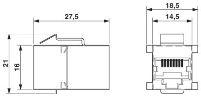 Кабельный разъем RJ45-VS-08-BU-RJ45/BU