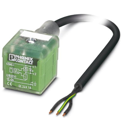 Кабель для датчика / исполнительного элемента-SAC-3P-1,5-PUR/A-1L-R-ES