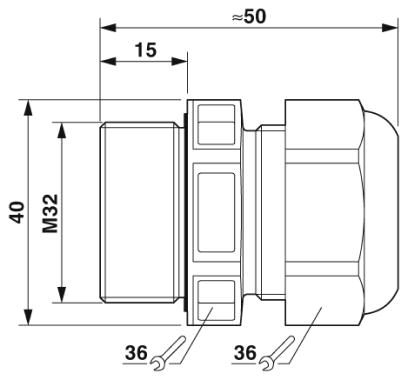 Кабельный ввод-G-INS-M32-M68L-PEPDS-LG