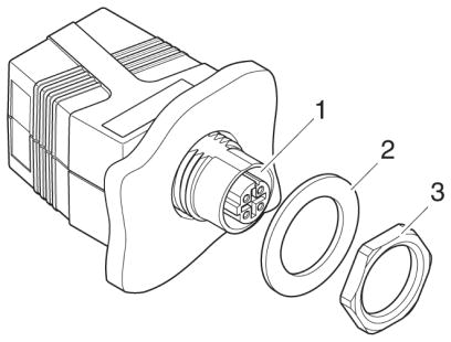 Проходной компонент для электротехнического шкафа-CUC-BH-M12D1PBK-A/R4BE