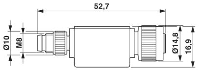 Адаптер-SAC-4P-M 8MS-M12FS