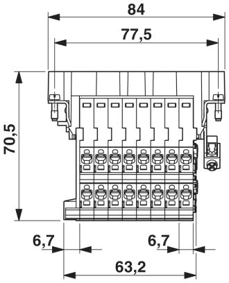 Адаптер клеммного модуля-HC-B 16-A-DT-PEL-M