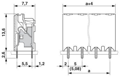 Клеммные блоки для печатного монтажа-SPT-THR 1,5/ 2-V-5,08 P26