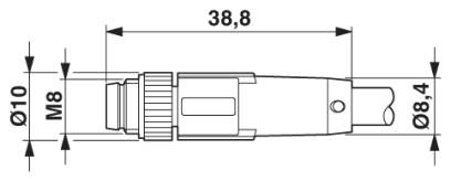 Sensor-/Aktor-Kabel-SAC-6P-M 8MS/10,0-PUR SH