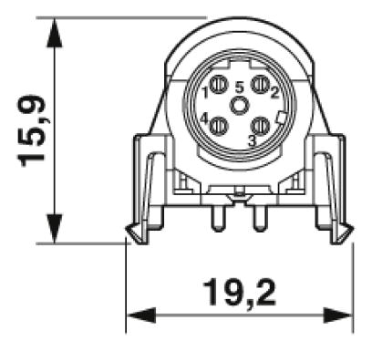 Встраиваемые разъемы-SACC-CI-M12FSD-4CON-L90 SCO