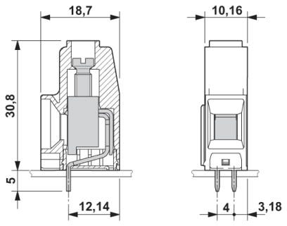Клеммные блоки для печатного монтажа-MKDS 10 HV/ 1-F-10,16