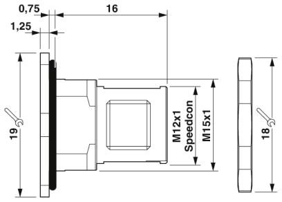 Крепежный резьбовой элемент корпуса-SACC-BP-M-M12/M15-6-SMD SCO