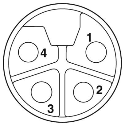 Силовой кабель-SAC-4P-M12MSL/1,5-PVC/FSL