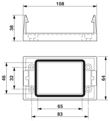Рамка с защелками-CES-B10-SF-PLBK