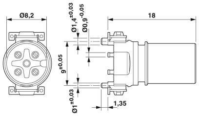 Встраиваемые разъемы-SACC-CI-M12FS-4P SMD T