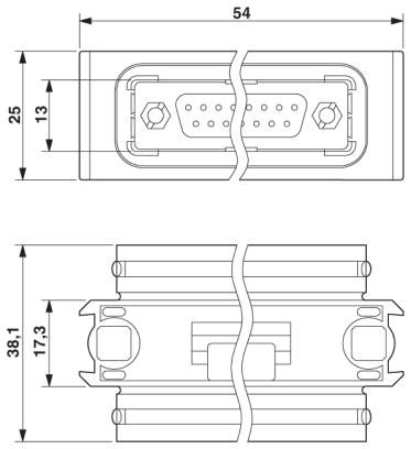 Сопрягающее устройство D-SUB-VS-09-KU-ST/ST