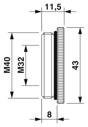 Редукционный переходник-REDUC-M-KV-M40/M32
