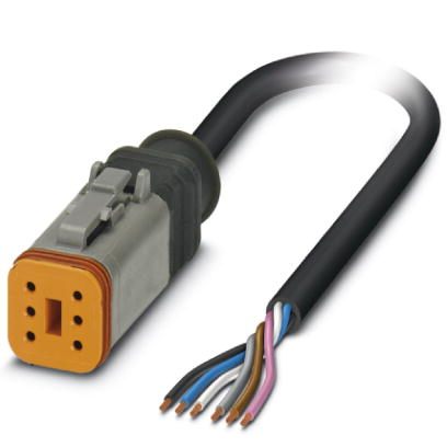 Кабель для датчика / исполнительного элемента-SAC-6P-10,0-PUR/DTFS