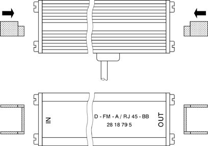 Устройство защиты от перенапряжений-D-FM-A/RJ45-BB