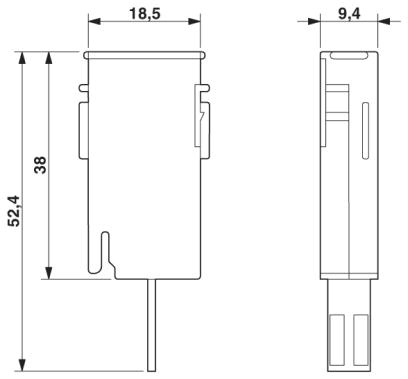 Штекерный модуль для защиты от перенапр-й-CTM 2X1-24DC