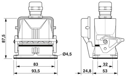 Комплект вставных соединителей-HC-STA-B10PT-BWSC-LT-M25-ELCAL