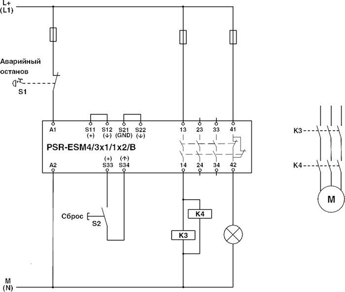 Реле безопасности-PSR-SPP-24UC/ESM4/3X1/1X2/B