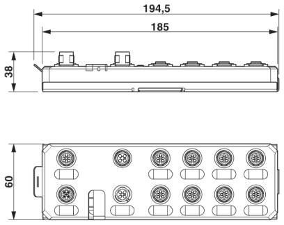 Децентрализ. устройство ввода-вывода-AXL E PB IOL8 DI4 M12 6M