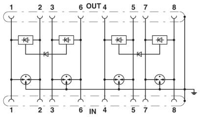 Устройство защиты от перенапряжений-DT-LAN-CAT.6+