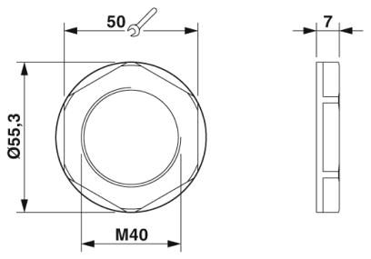 Контргайка-A-INL-M40-P-GY
